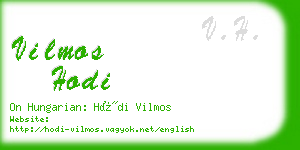 vilmos hodi business card
